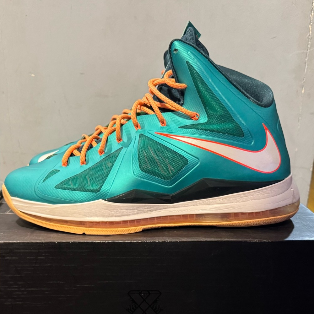 Lebron X “Miami Dolphins” worn once size 15